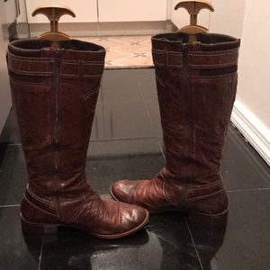 Anthropologie Crinkle boots by Schuler & sons